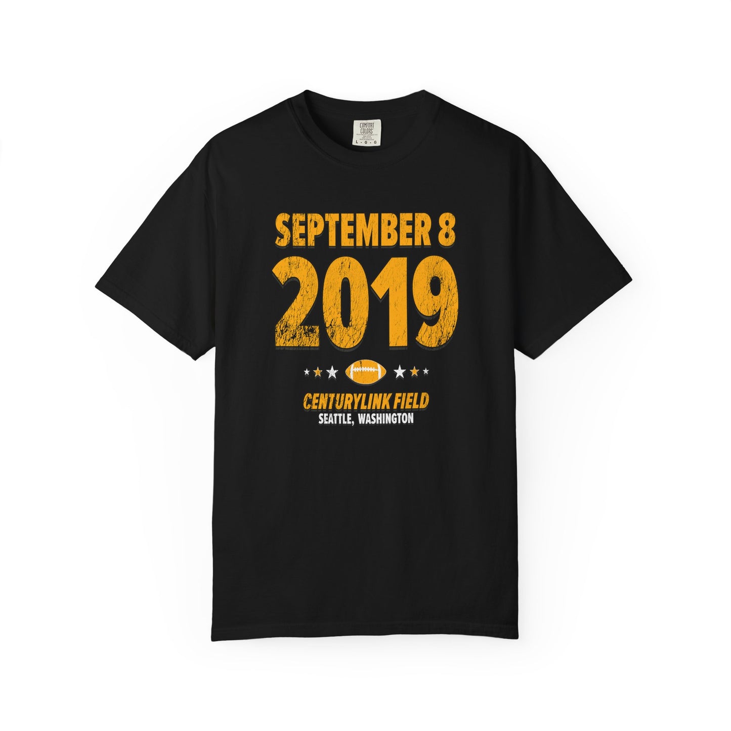 Pittsburgh Football – September 8, 2019 – Comfort Colors (Black & White)