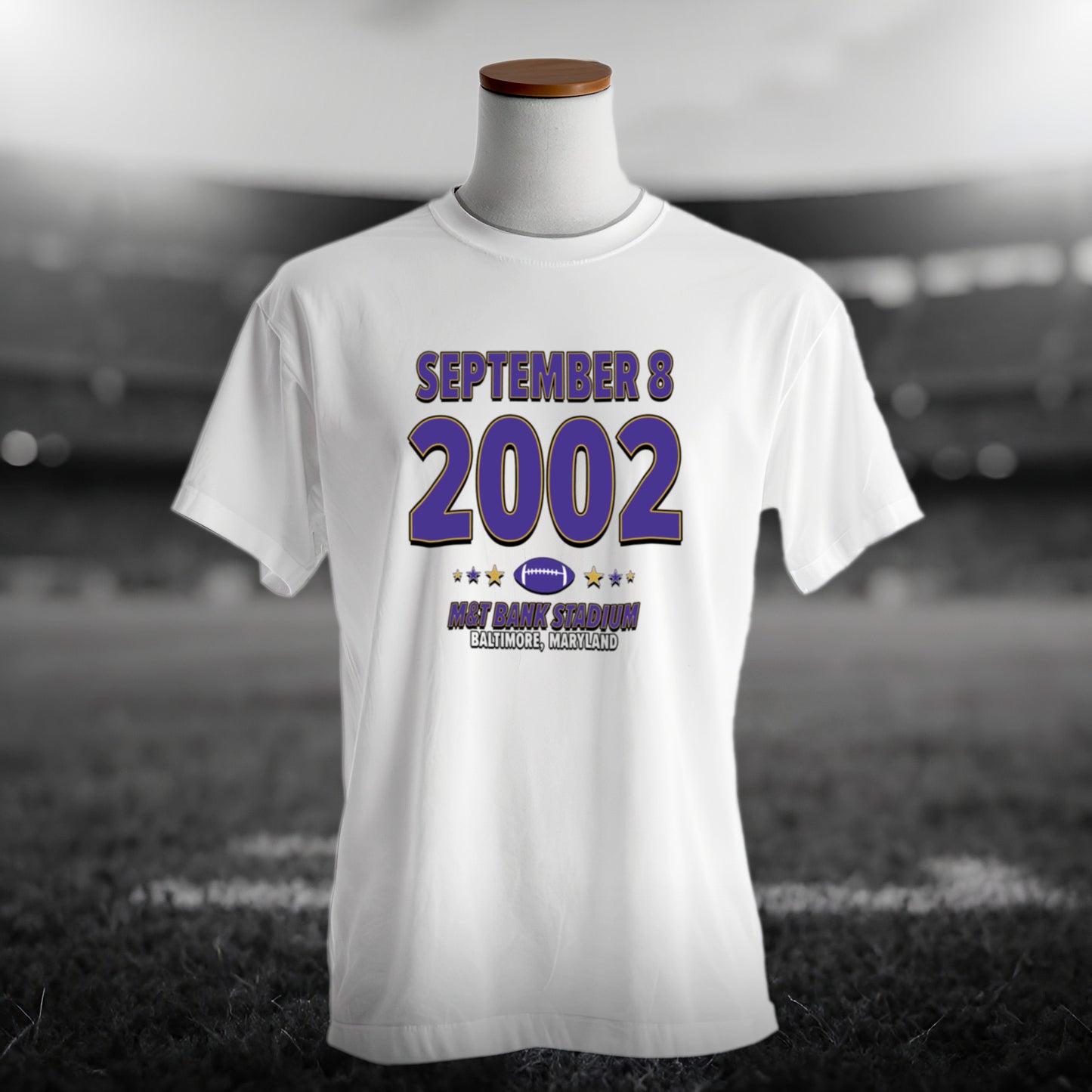 Baltimore Football – September 8, 2002 – Origin Tee (Black & White)