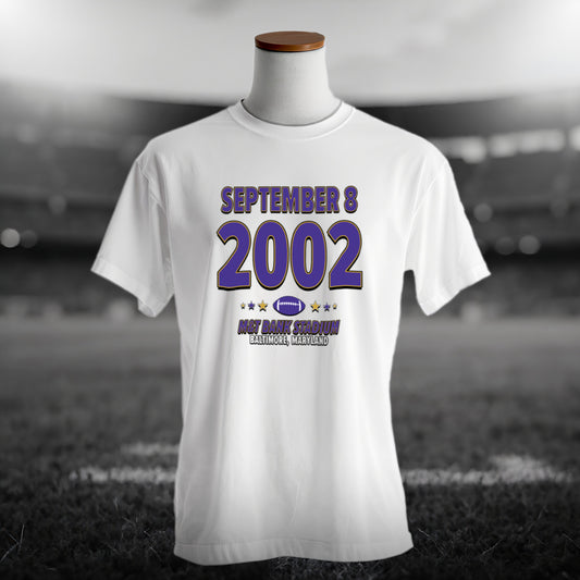 Baltimore Football – September 8, 2002 – Origin Tee (Black & White)