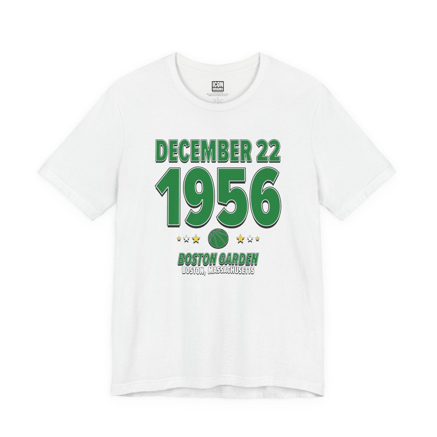 Boston Basketball – December 22, 1956 – Origin Tee (Black & White)