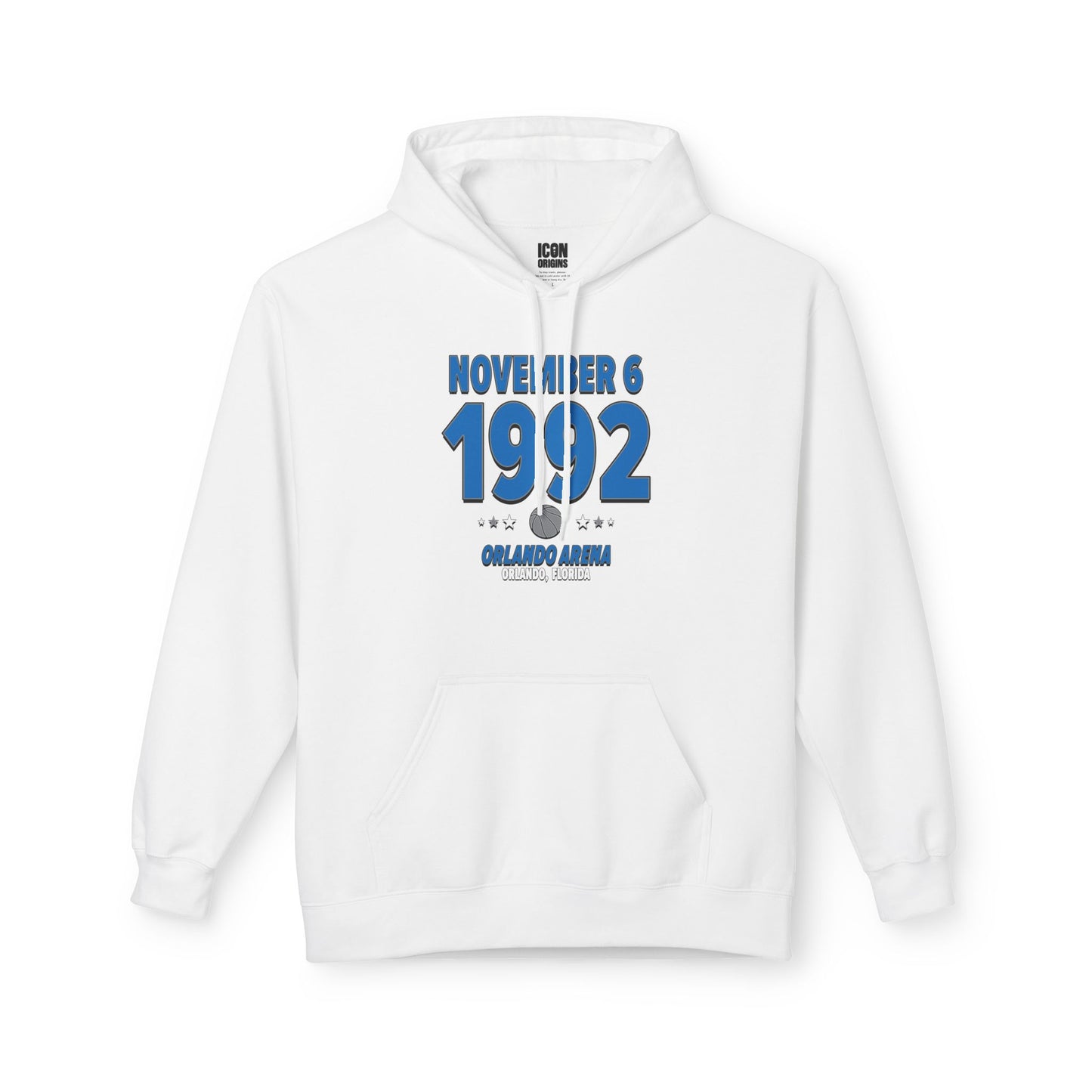 Orlando Basketball – November 6, 1992 – Hoodie (Black & White)