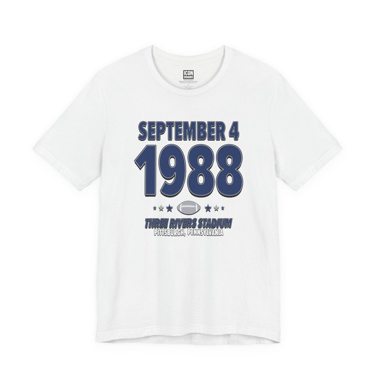 Dallas Football – September 4, 1988 – Origin Tee (Black & White)