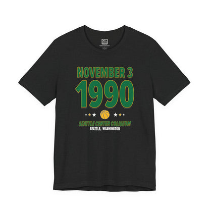 Seattle Basketball – November 3, 1990 – Origin Tee (Black & White)