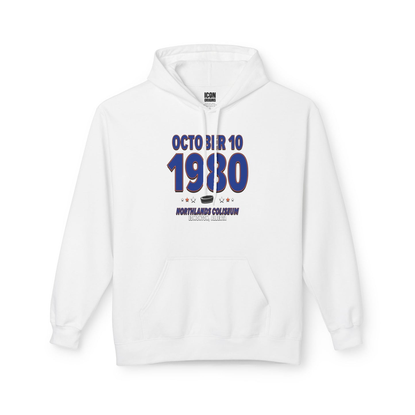 Edmonton Hockey – October 10, 1980 – Hoodie (Black & White)