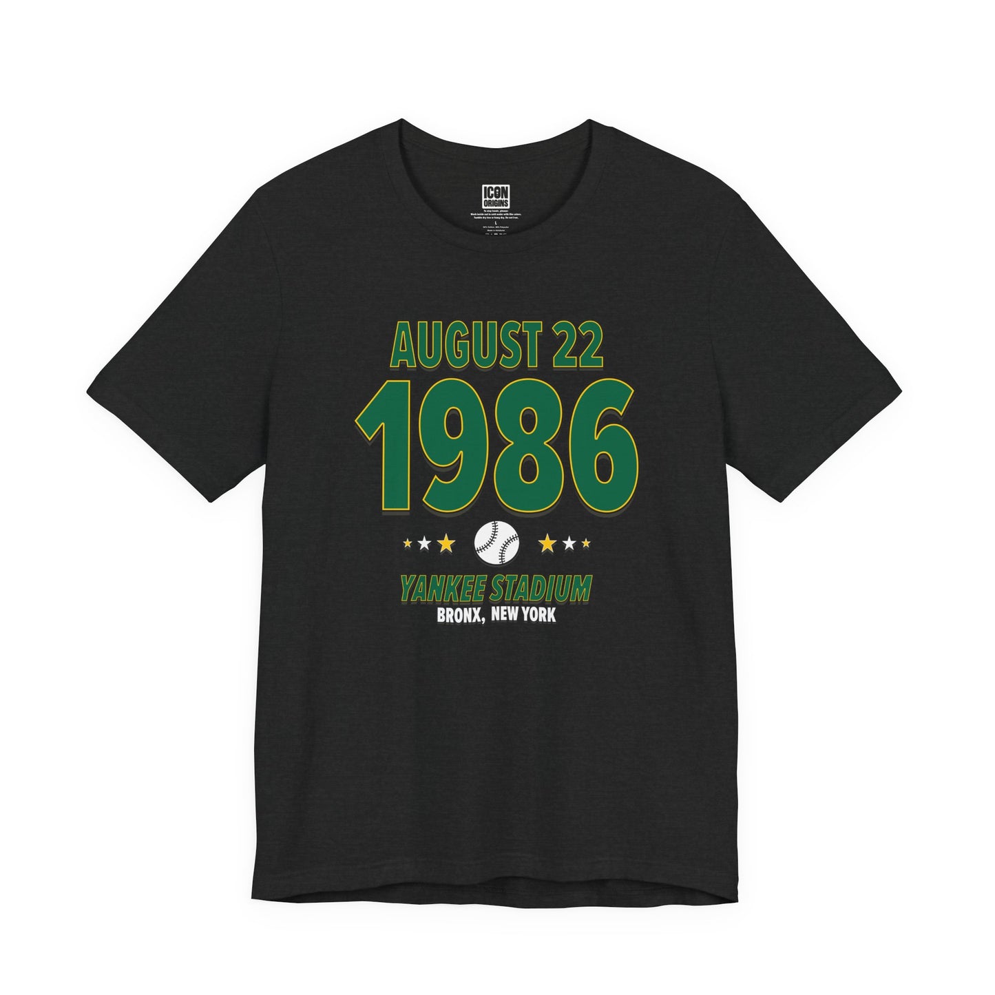 Oakland Baseball – August 22, 1986 – Origin Tee (Black & White)