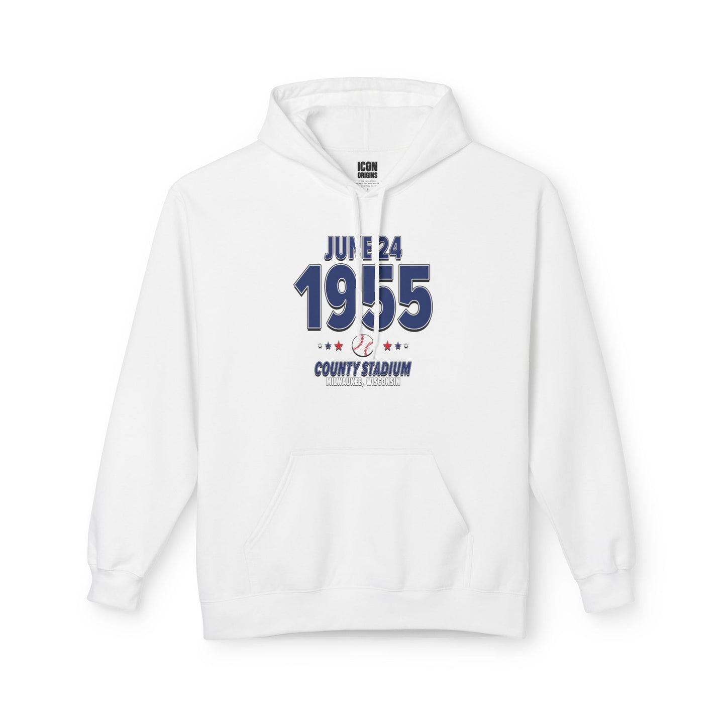 Brooklyn Baseball – June 24, 1955 – Hoodie (Black & White)