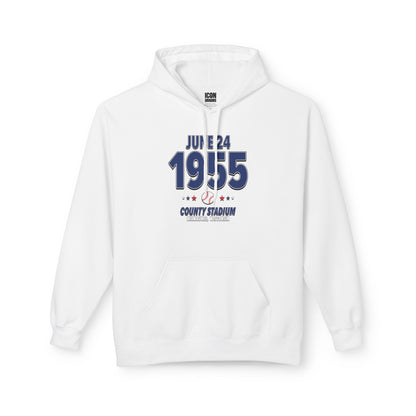 Brooklyn Baseball – June 24, 1955 – Hoodie (Black & White)