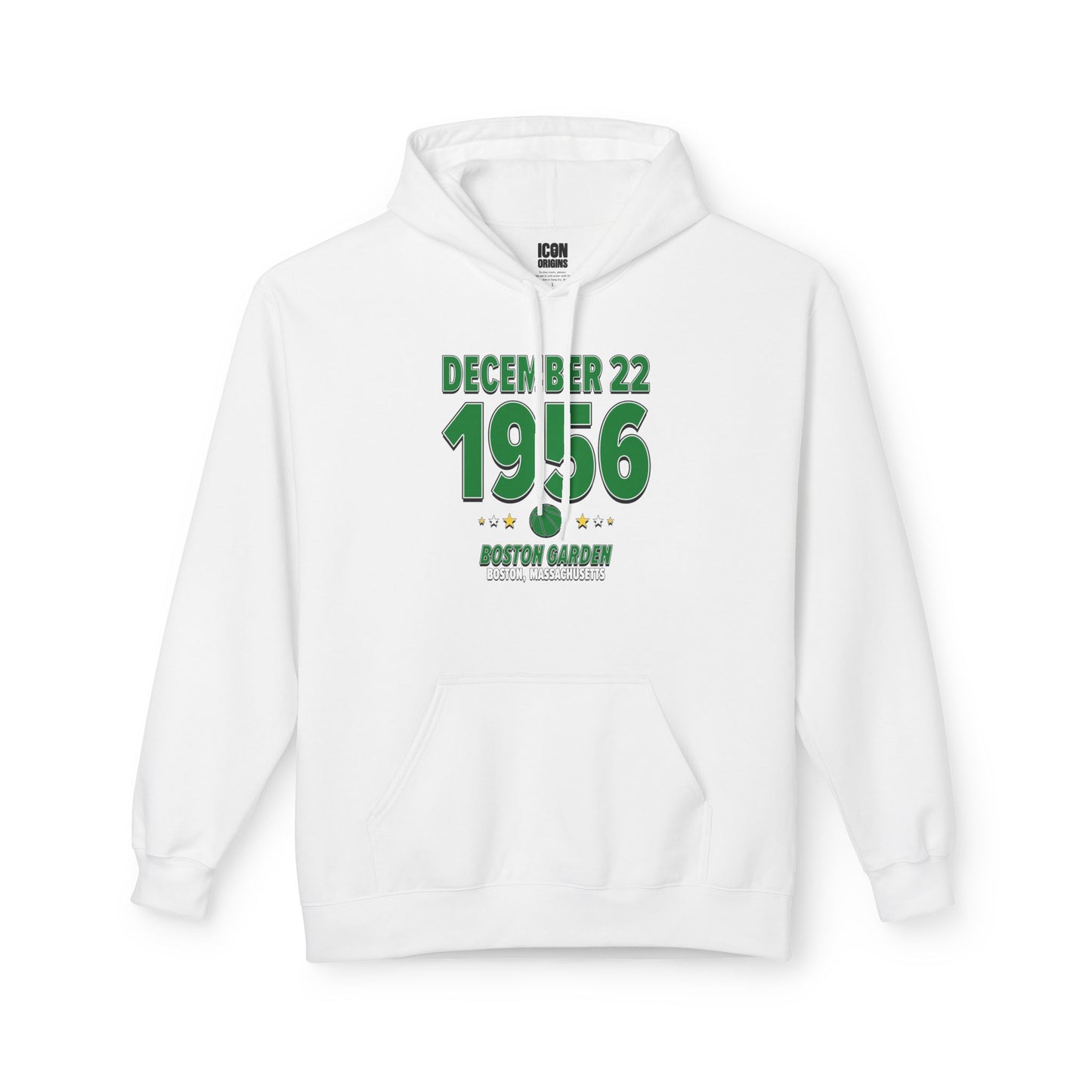 Boston Basketball – December 22, 1956 – Hoodie (Black & White)