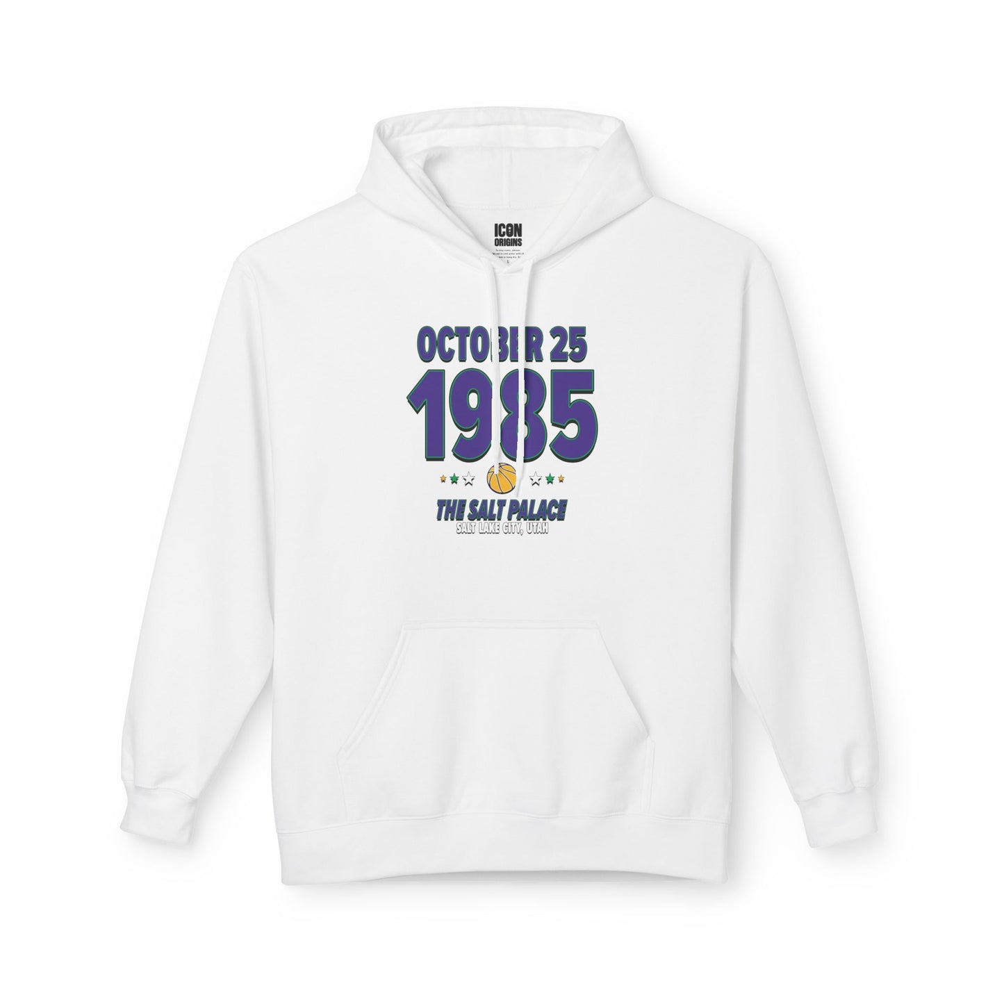 Utah Basketball – October 25, 1985 – Hoodie (Black & White)