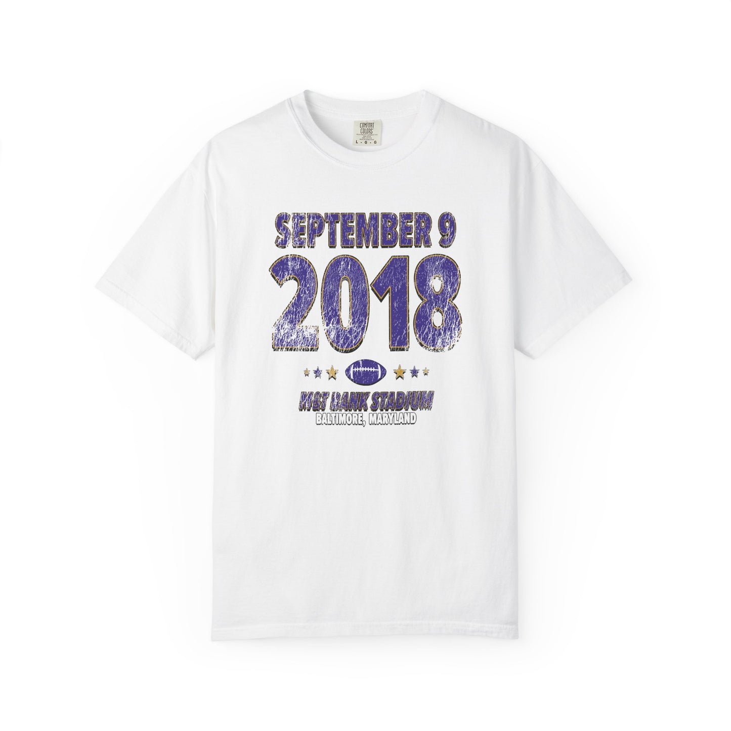 Baltimore Football – September 9, 2018 – Comfort Colors (Black & White)