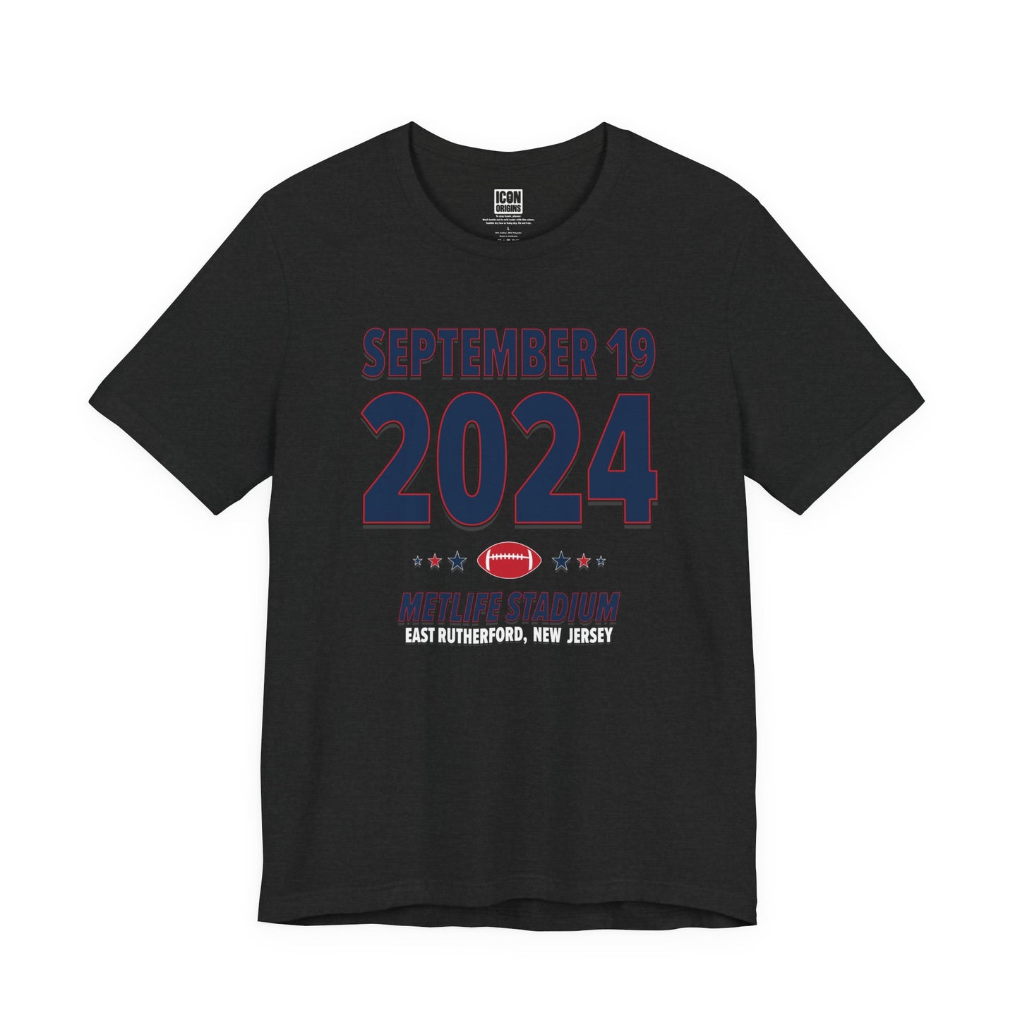 New England Football – September 19, 2024 – Origin Tee (Black & White)