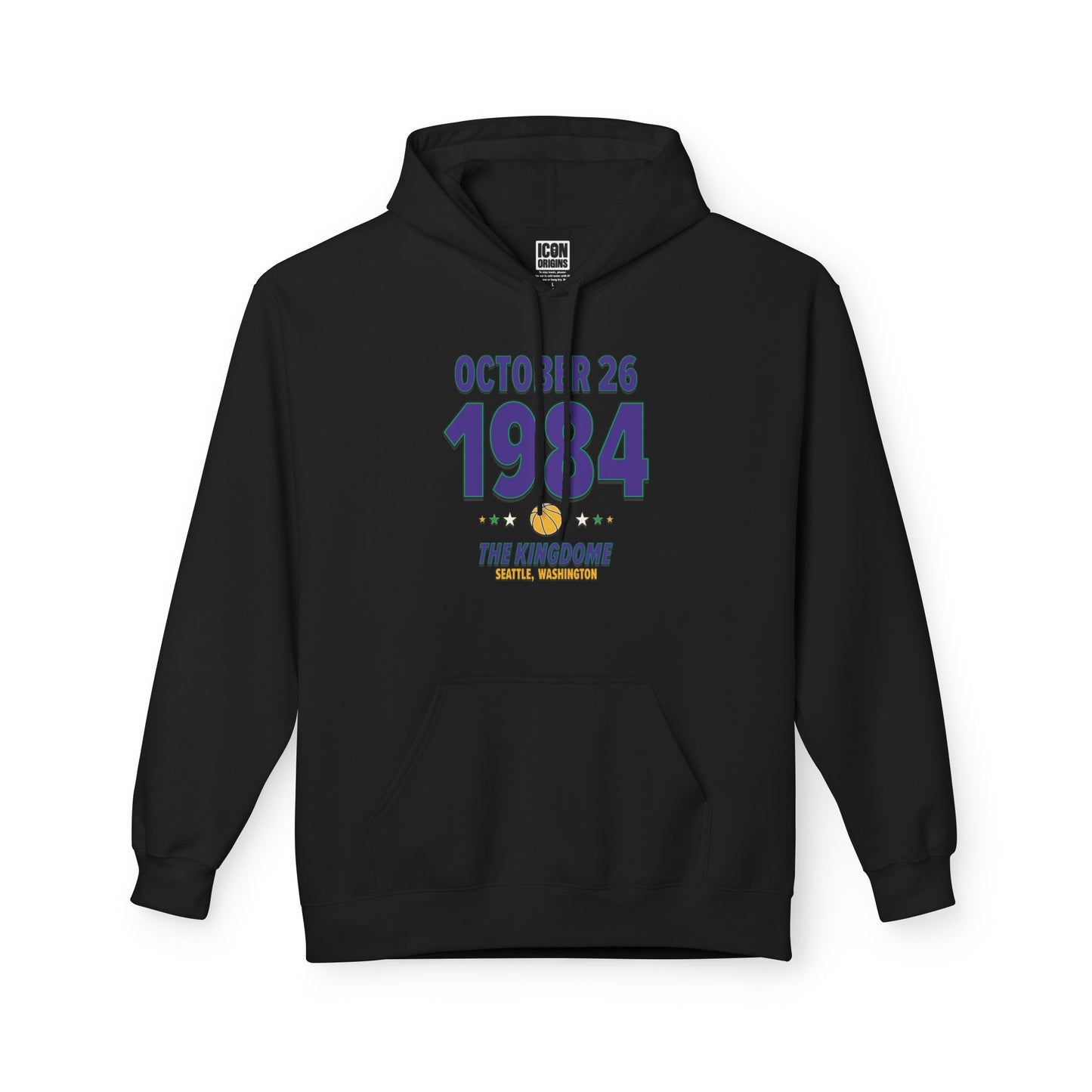 Utah Basketball – November 26, 1984 – Hoodie (Black & White)