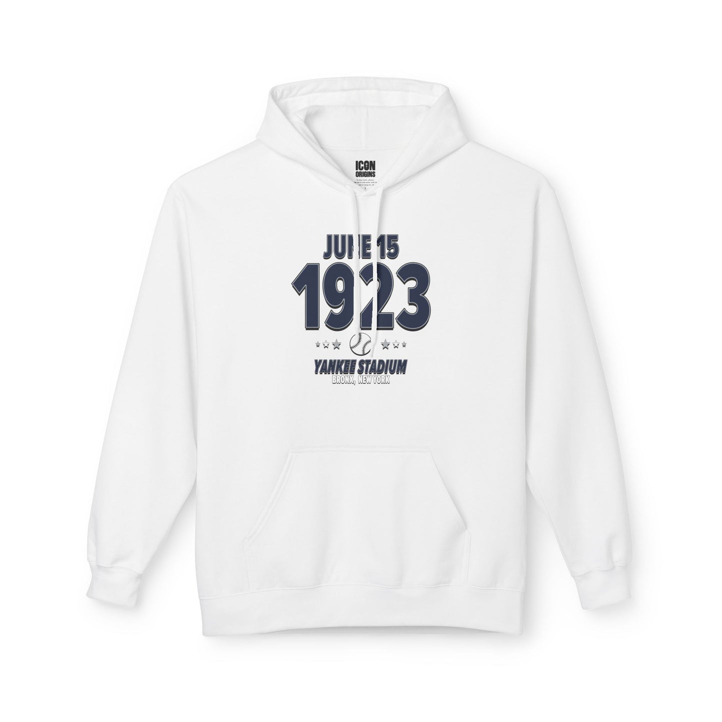 New York Baseball – June 15, 1923 – Hoodie (Black & White)