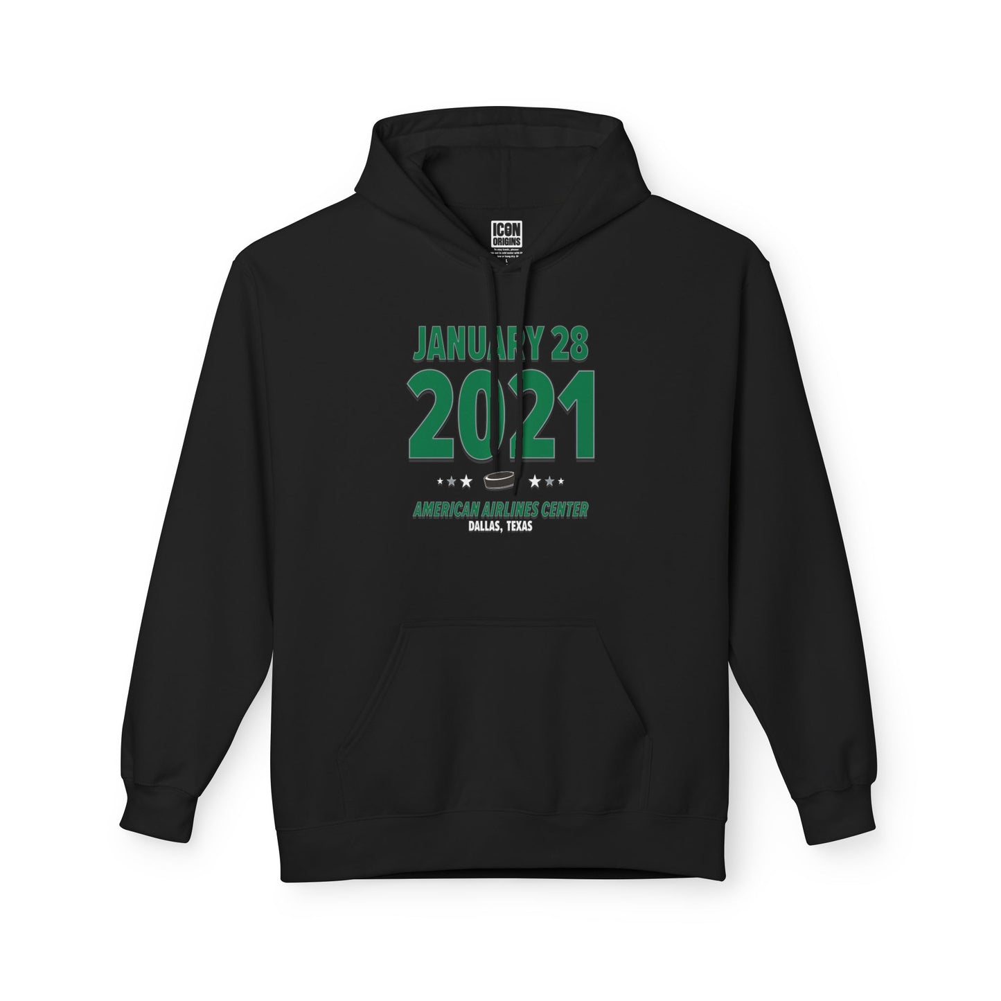 Dallas Hockey – January 28, 2021 – Hoodie (Black & White)