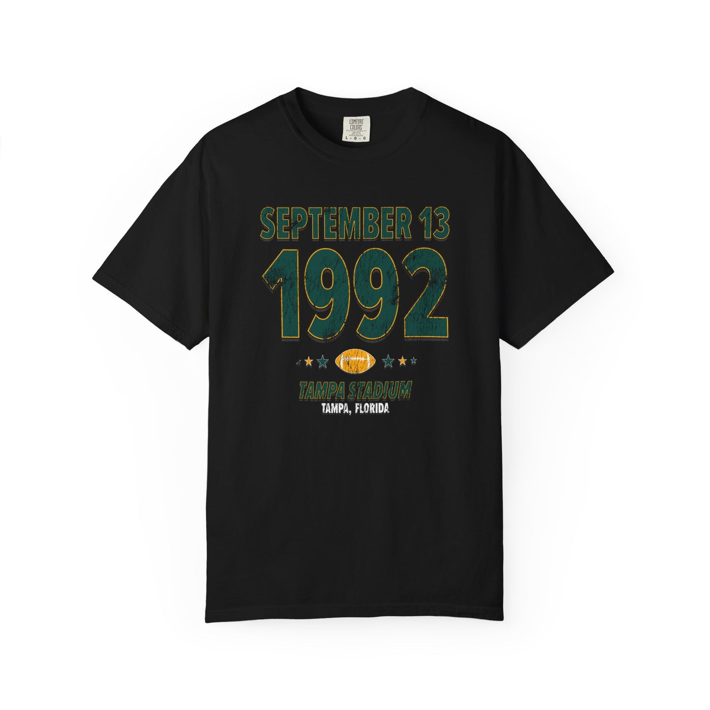 Green Bay Football – September 13, 1992 – Comfort Colors (Black & White)