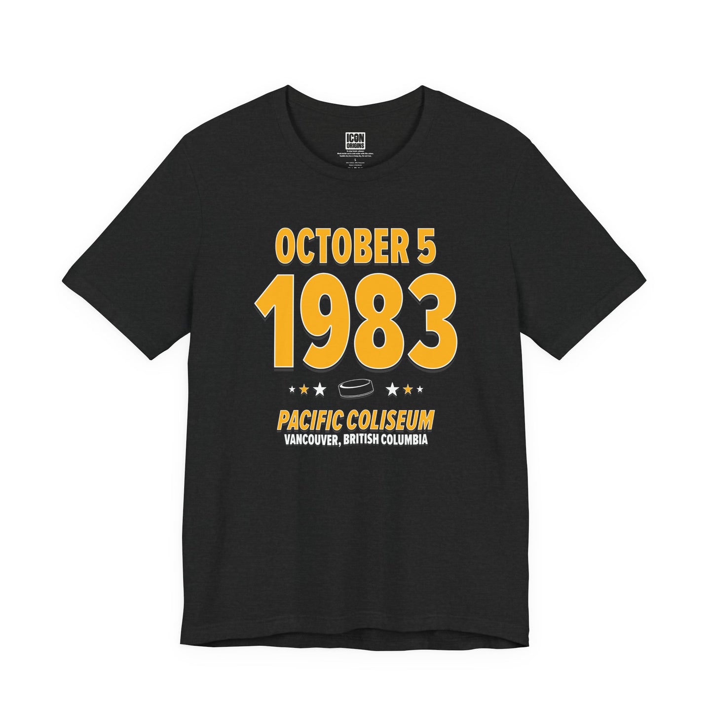 Boston Hockey – October 5, 1983 – Origin Tee (Black & White)