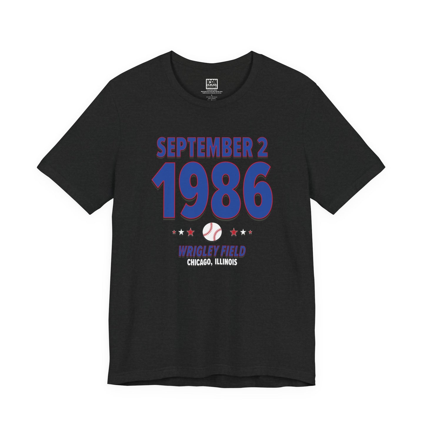 Chicago Baseball – September 2, 1986 – Origin Tee (Black & White)
