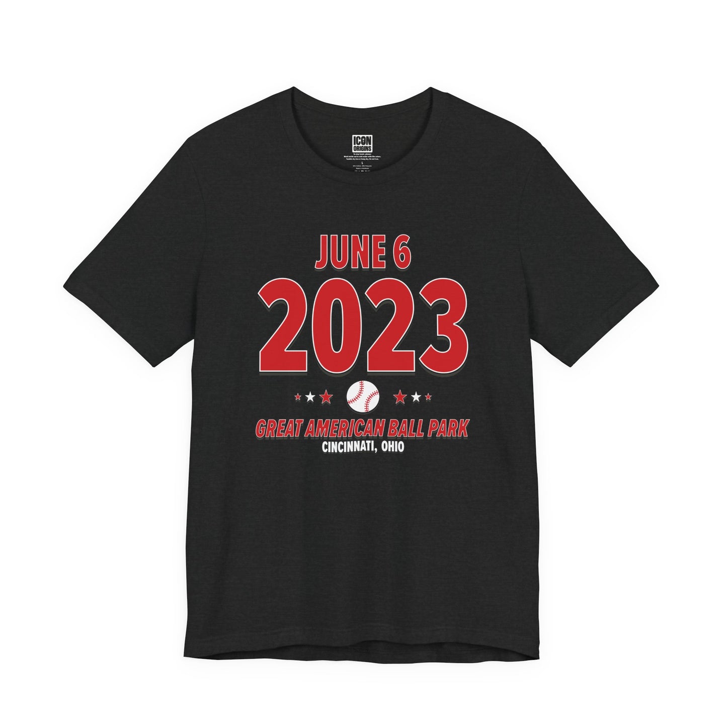 Cincinnati Baseball – June 6, 2023 – Origin Tee (Black & White)