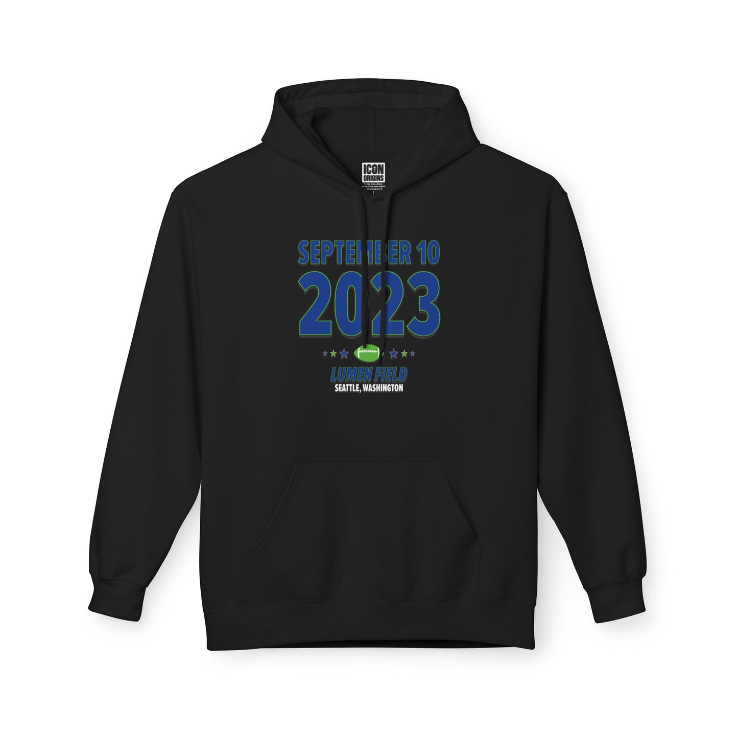 Seattle Football – September 10, 2023 – Hoodie (Black & White)