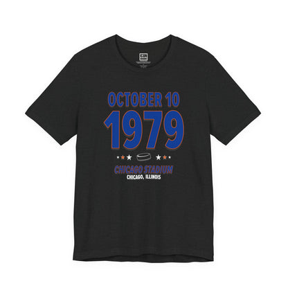 Edmonton Hockey – October 10, 1979 – Origin Tee (Black & White)