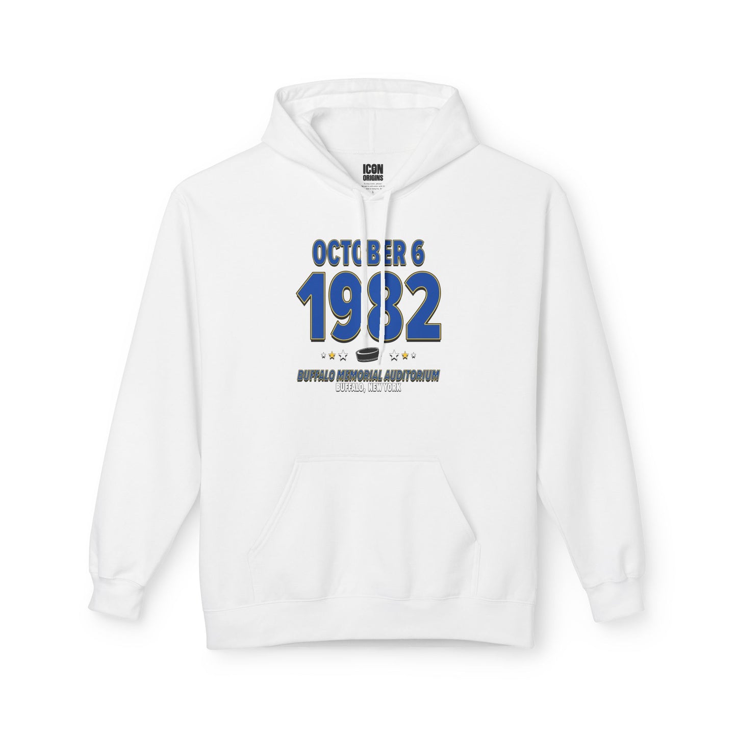 Buffalo Hockey – October 6, 1982 – Hoodie (Black & White)