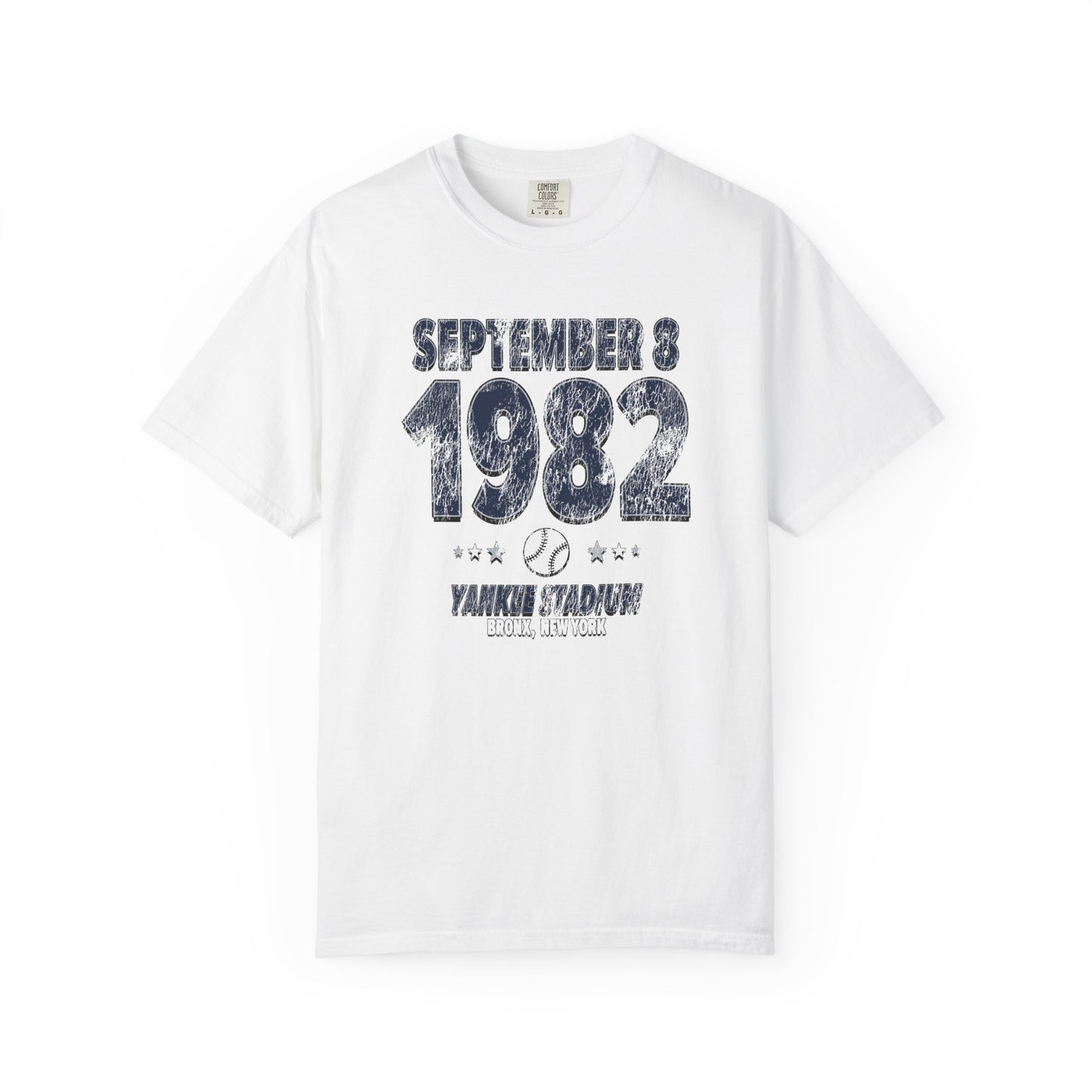 New York Baseball – September 8, 1982 – Comfort Colors (Black & White)