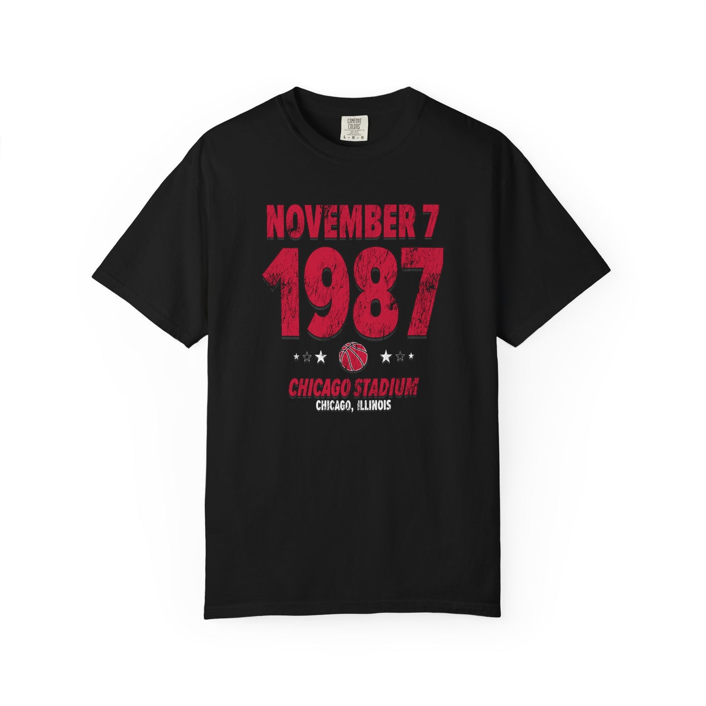 Chicago Basketball – November 7, 1987 – Comfort Colors (Black & White)
