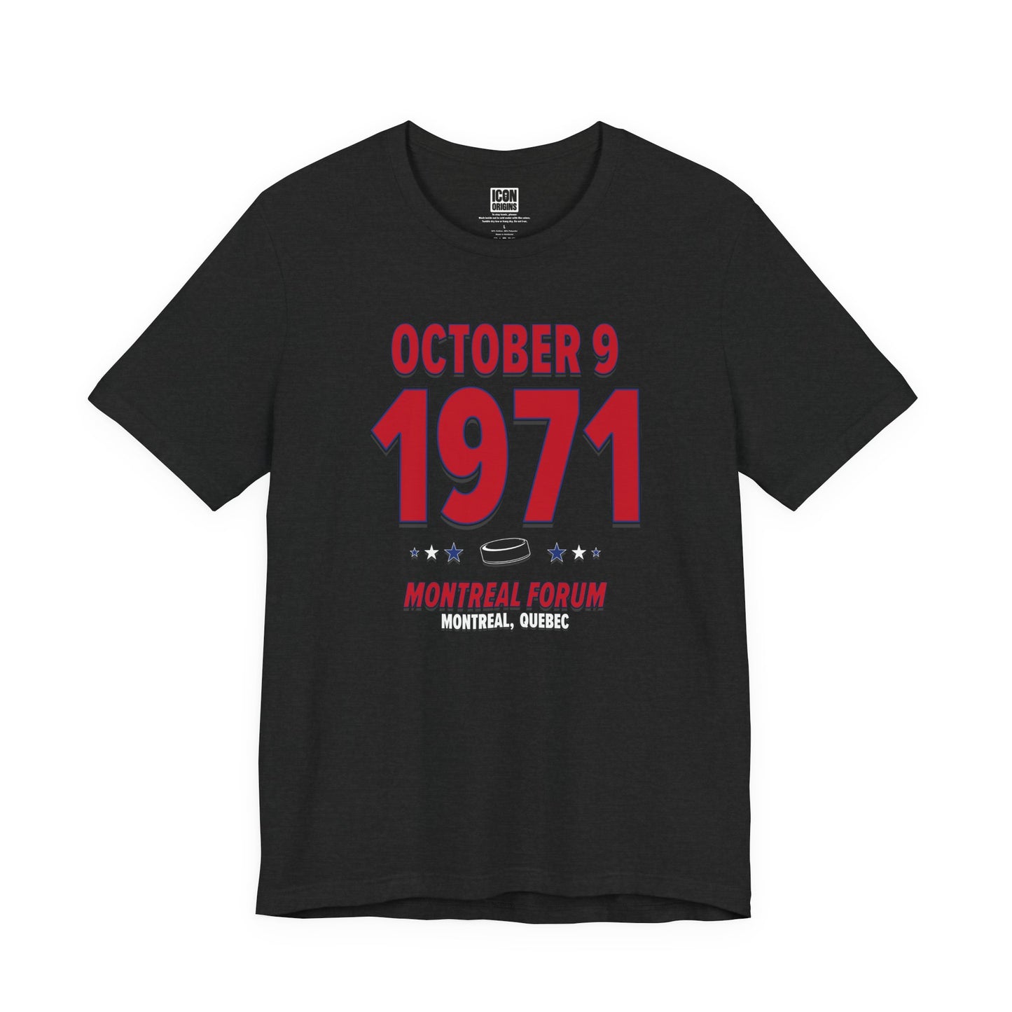 Montreal Hockey – October 9, 1971 – Origin Tee (Black & White)