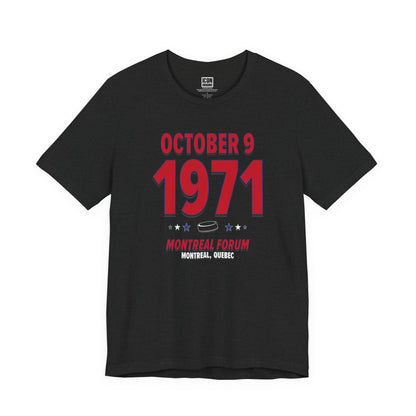 Montreal Hockey – October 9, 1971 – Origin Tee (Black & White)