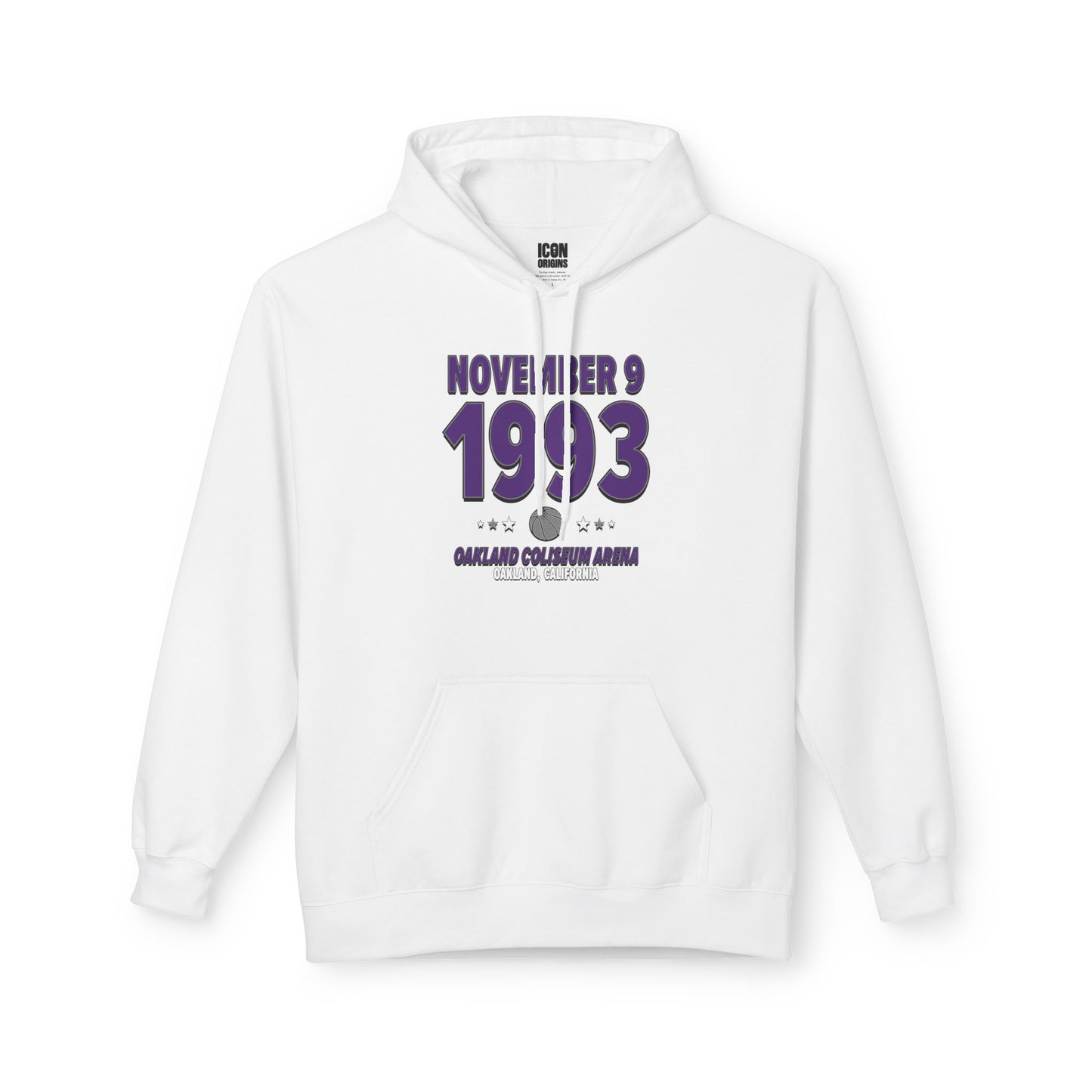 Sacramento Basketball – November 9, 1993 – Hoodie (Black & White)