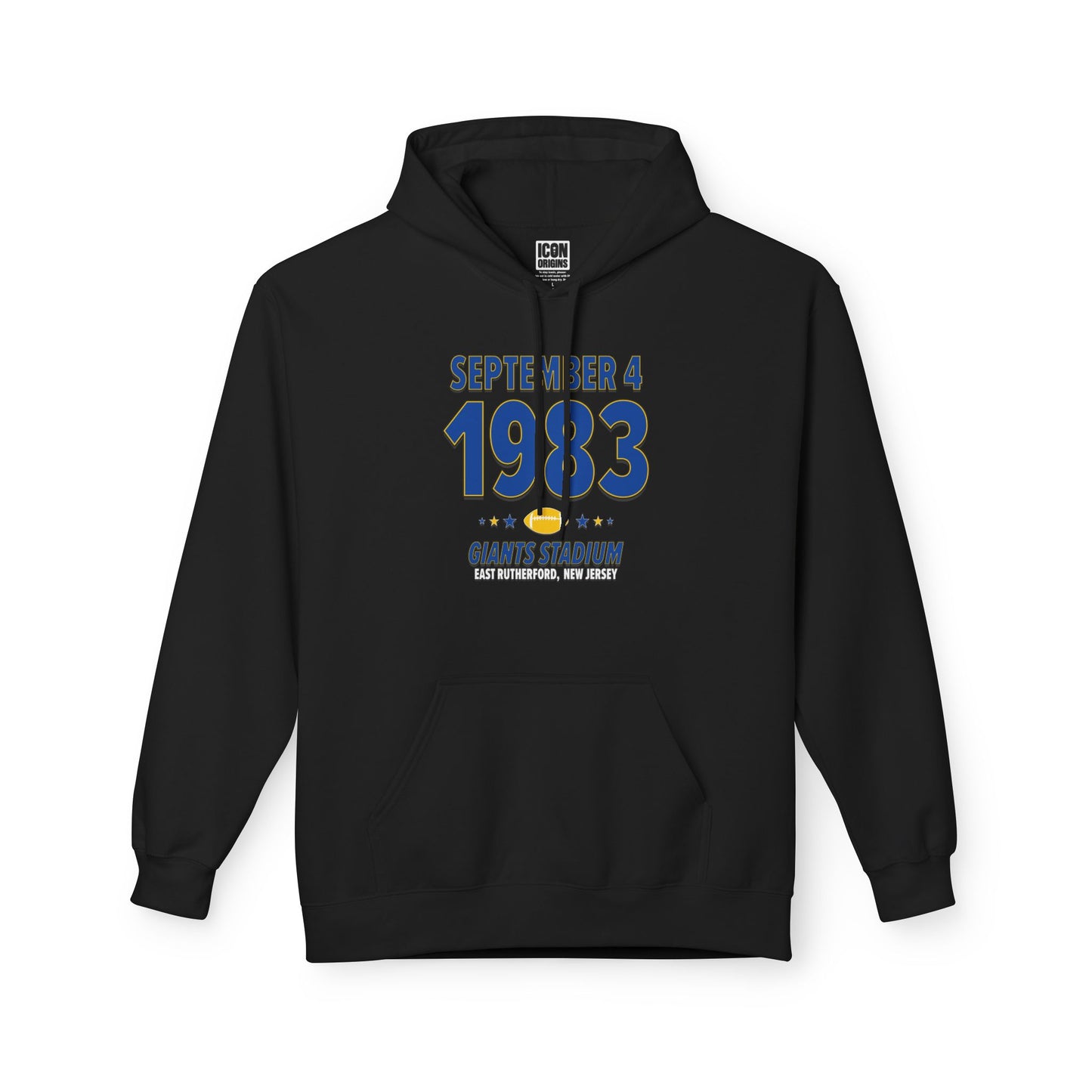Los Angeles Football – September 4, 1983 – Hoodie (Black & White)