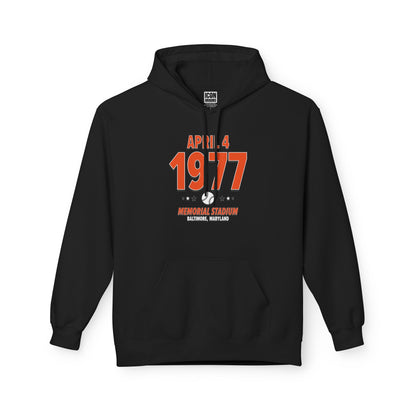 Baltimore Baseball – April 7, 1977 – Hoodie (Black & White)