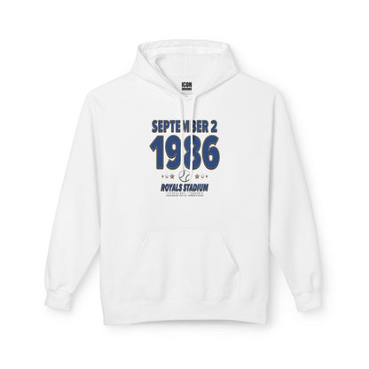 Kansas City Baseball – September 2, 1986 – Hoodie (Black & White)