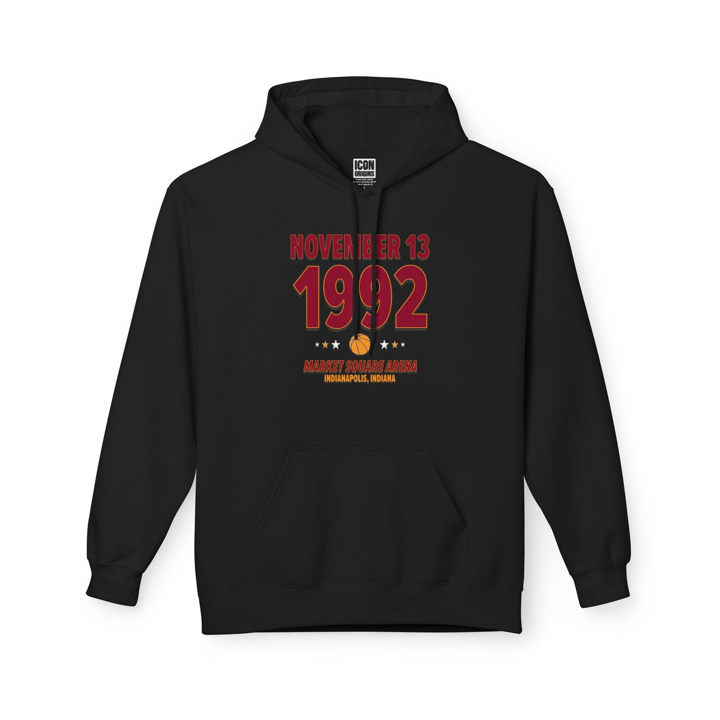 Miami Basketball – November 13, 1992 – Hoodie (Black & White)
