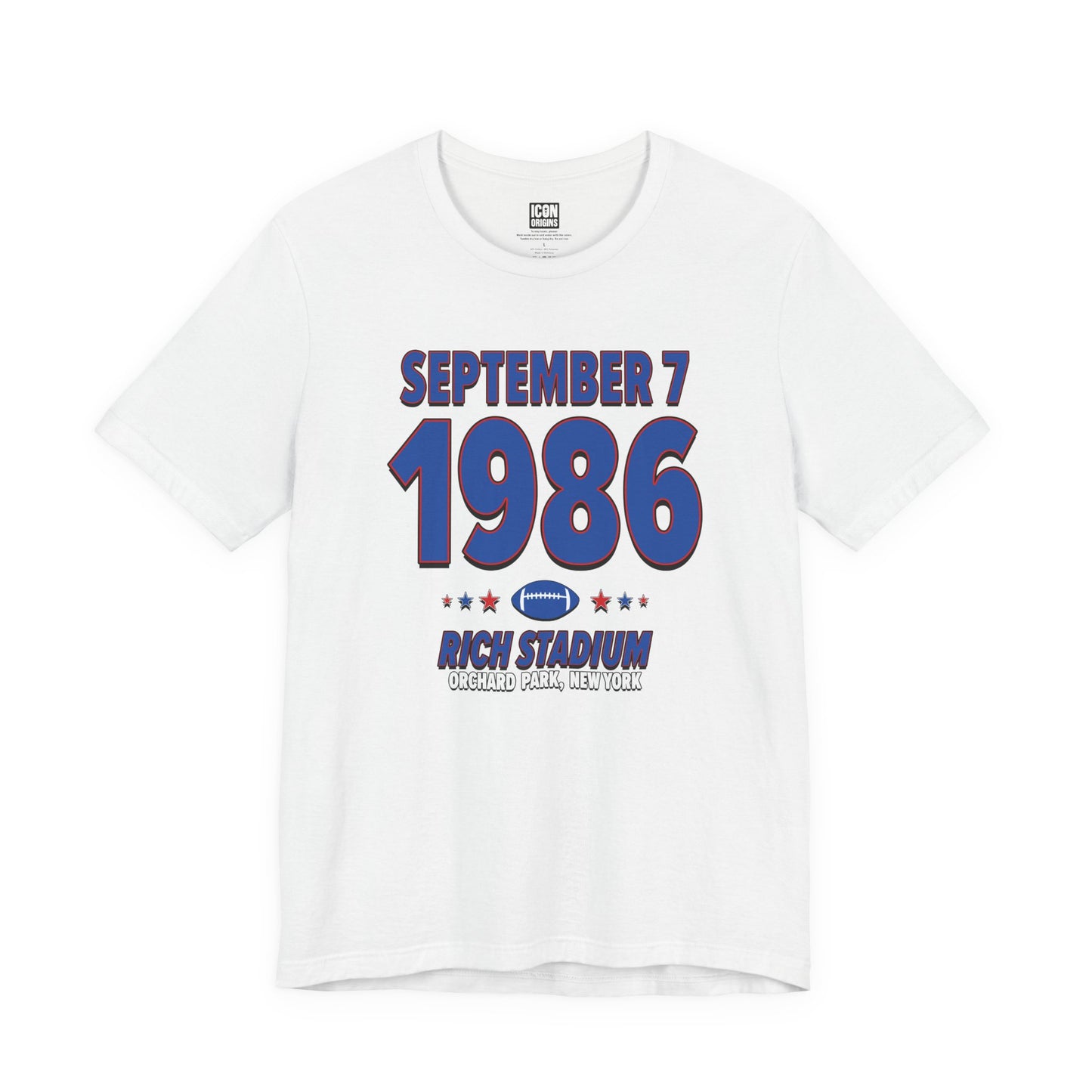 Buffalo Football – September 7, 1986 – Origin Tee (Black & White)