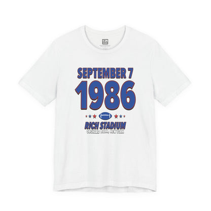 Buffalo Football – September 7, 1986 – Origin Tee (Black & White)