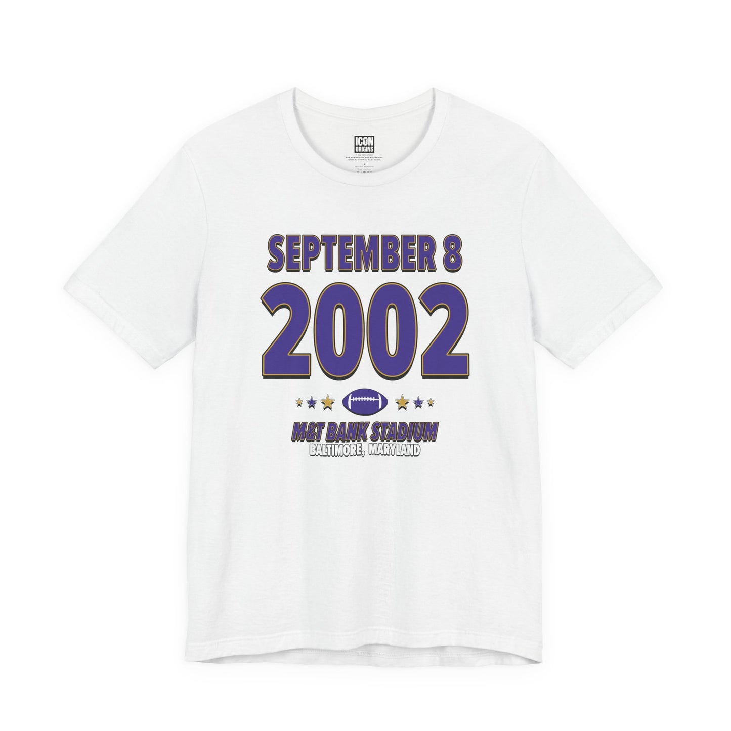 Baltimore Football – September 8, 2002 – Origin Tee (Black & White)