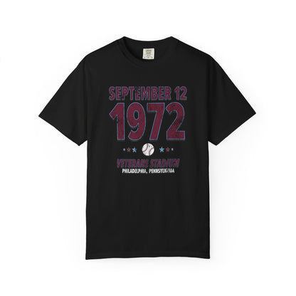 Philadelphia Baseball – September 12, 1972 – Comfort Colors (Black & White)