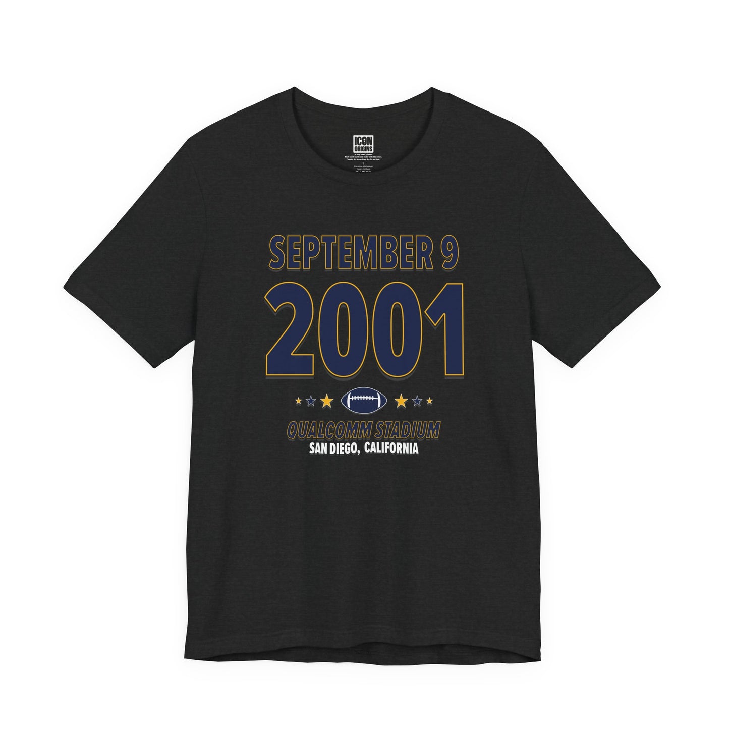 San Diego Football – September 9, 2001 – Origin Tee (Black & White)