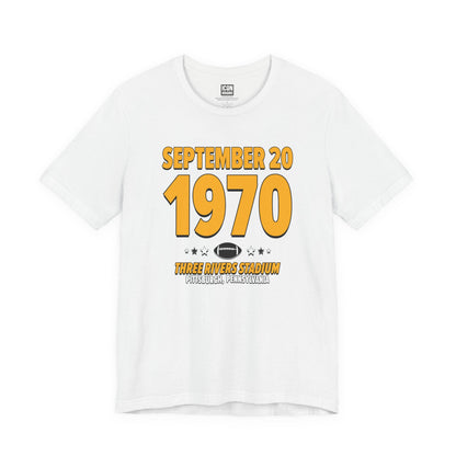 Pittsburgh Football – September 20, 1970 – Origin Tee (Black & White)