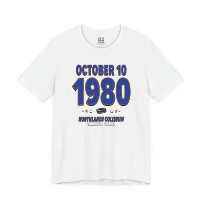 Edmonton Hockey – October 10, 1980 – Origin Tee (Black & White)