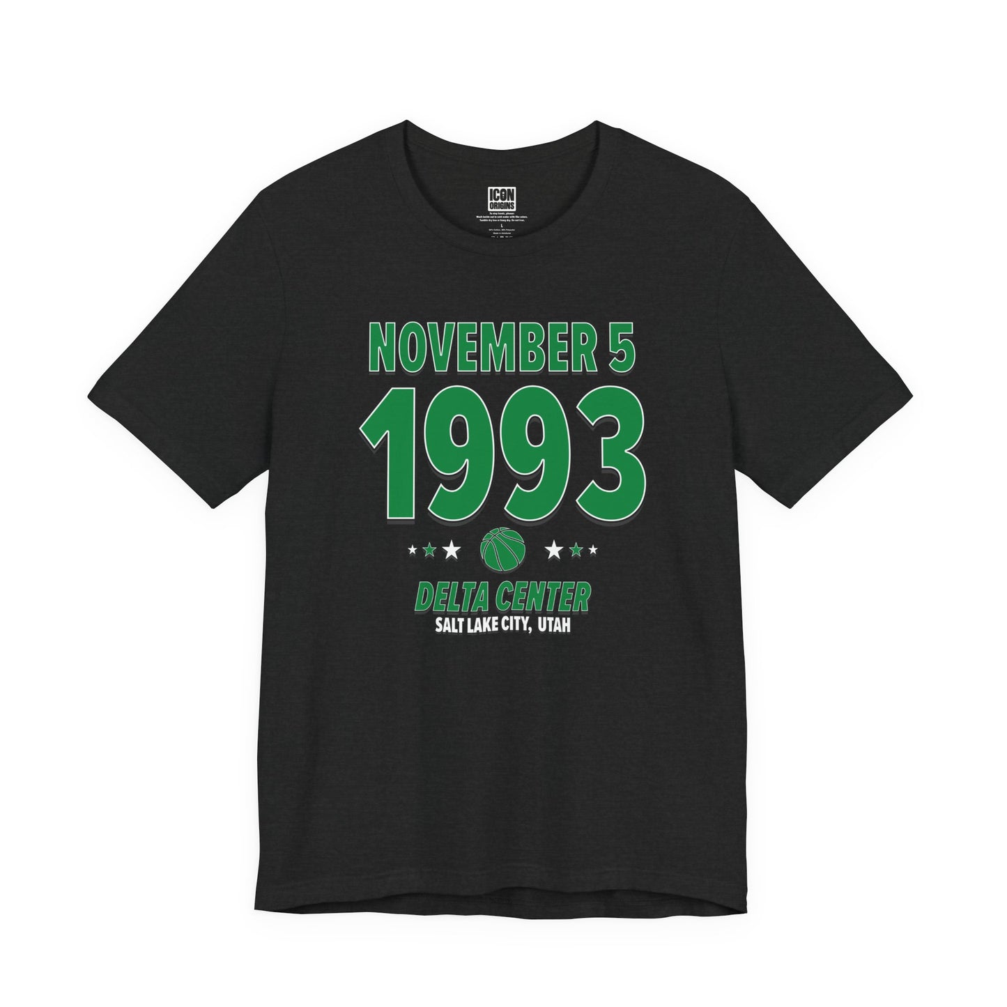 Dallas Basketball – November 5, 1993 – Origin Tee (Black & White)