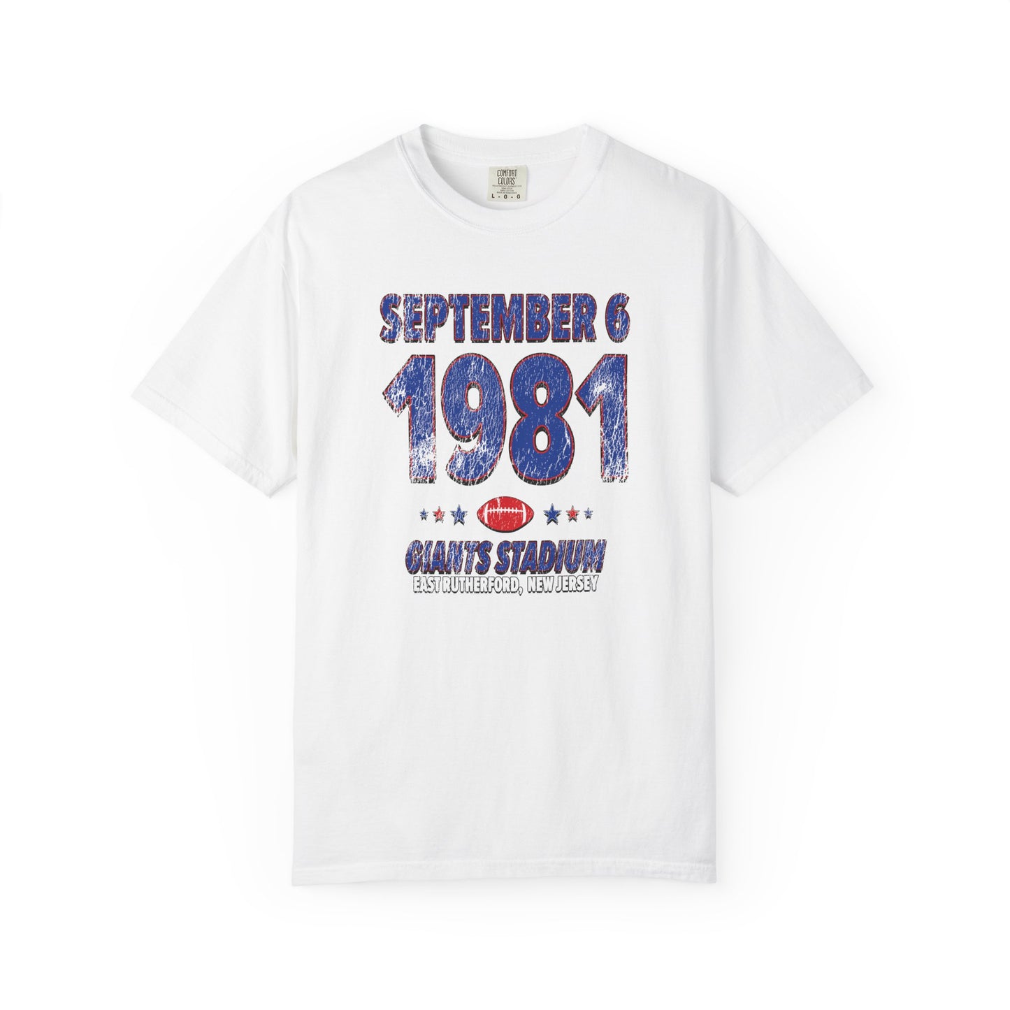 New York Football – September 6, 1981 – Comfort Colors (Black & White)