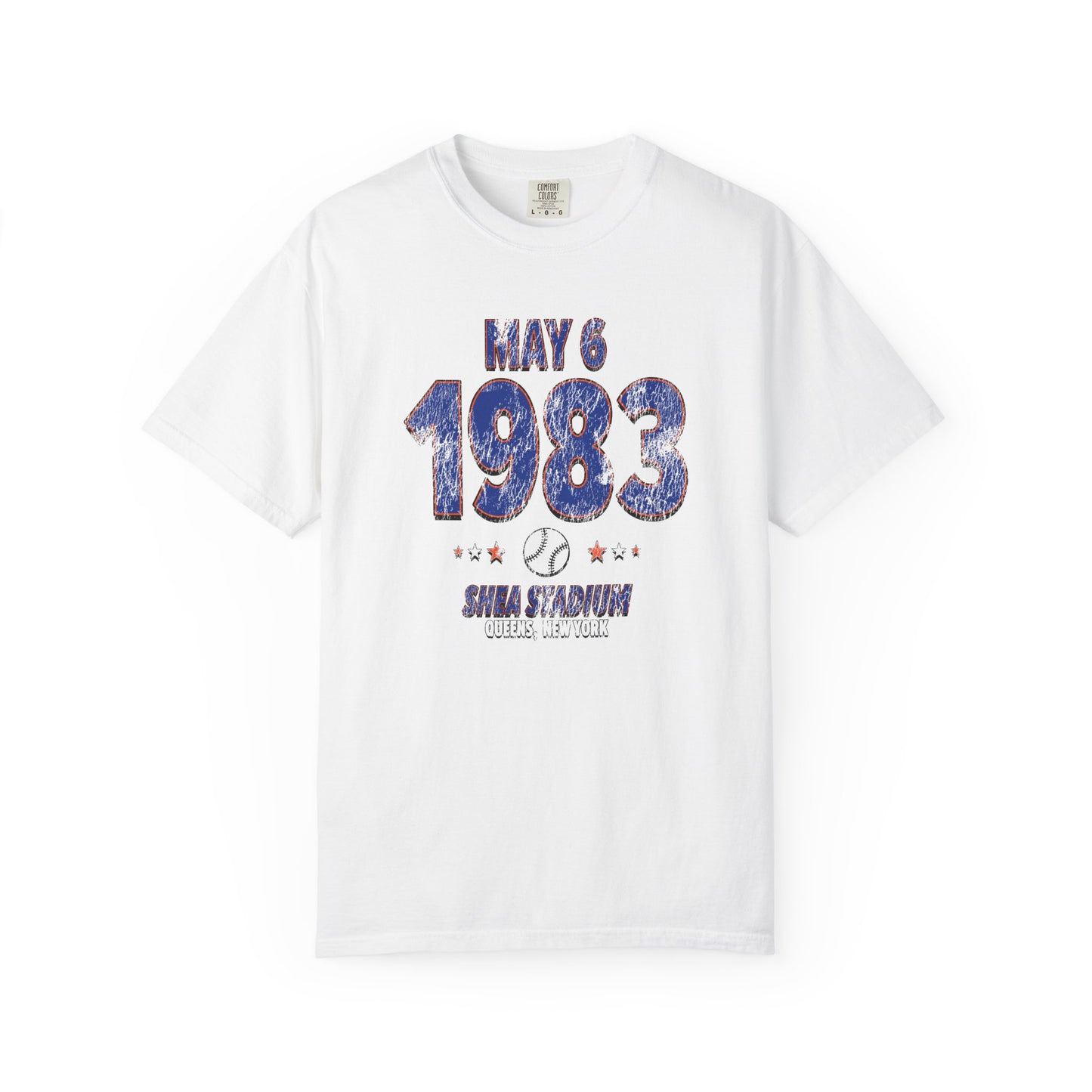 New York Baseball – May 6, 1983 – Comfort Colors (Black & White)