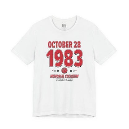 Portland Basketball – October 28, 1983 – Origin Tee (Black & White)