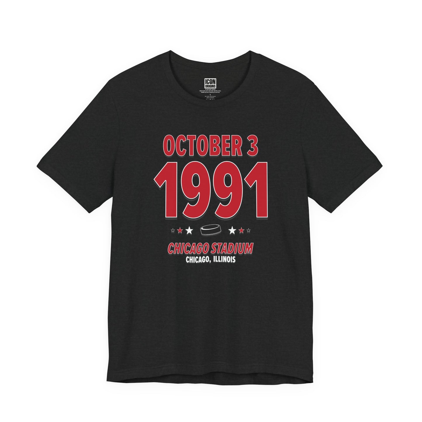 Detroit Hockey – October 3, 1991 – Origin Tee (Black & White)