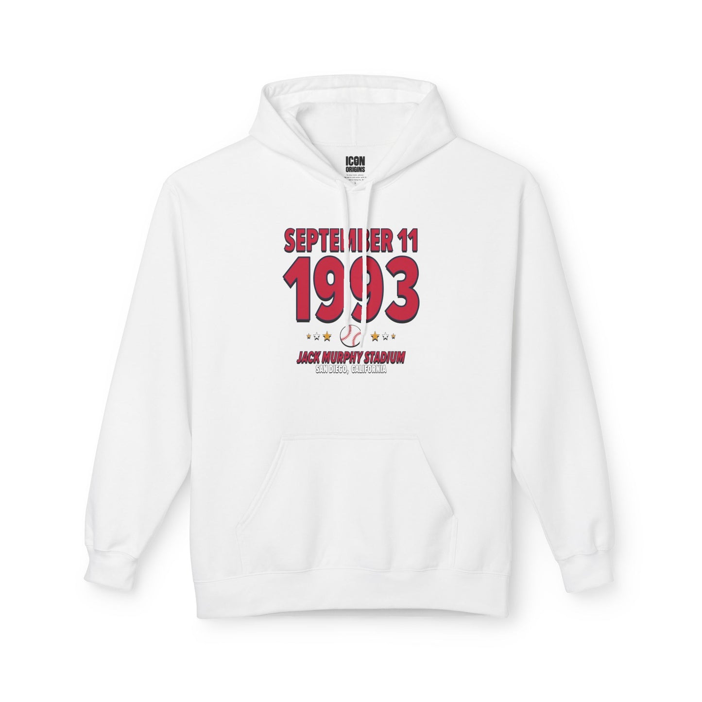 Atlanta Baseball – September 11, 1993 – Hoodie (Black & White)