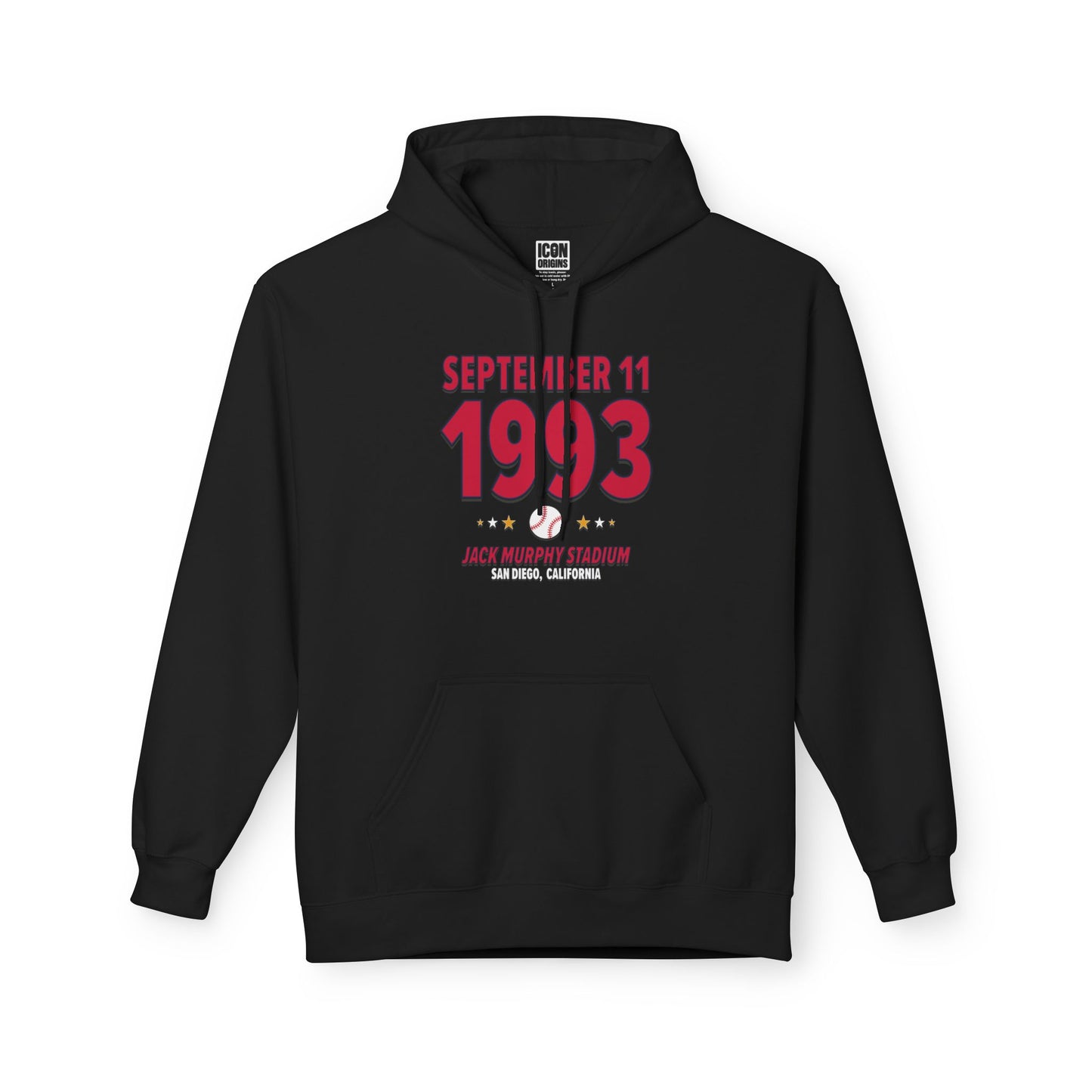 Atlanta Baseball – September 11, 1993 – Hoodie (Black & White)