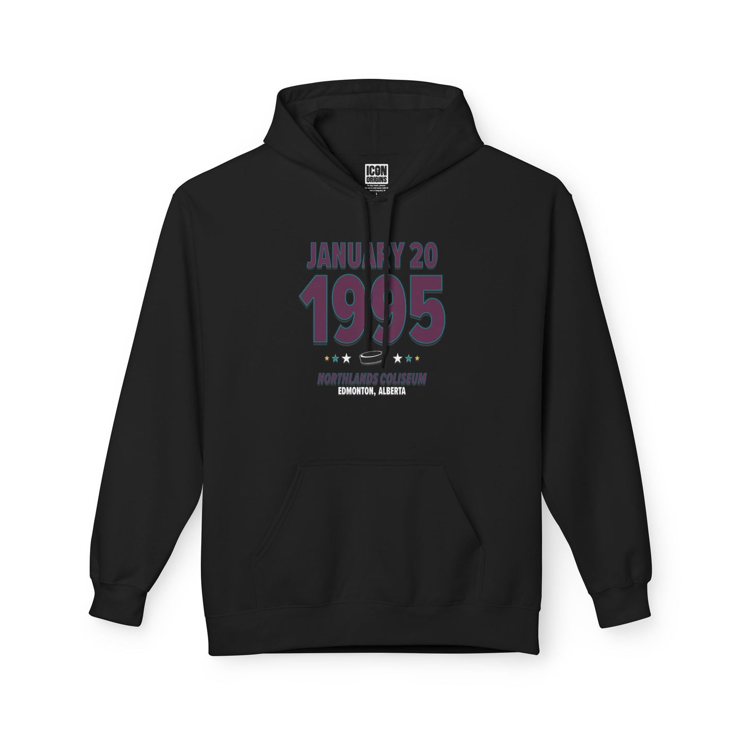 Anaheim Hockey – January 20, 1995 – Hoodie (Black & White)