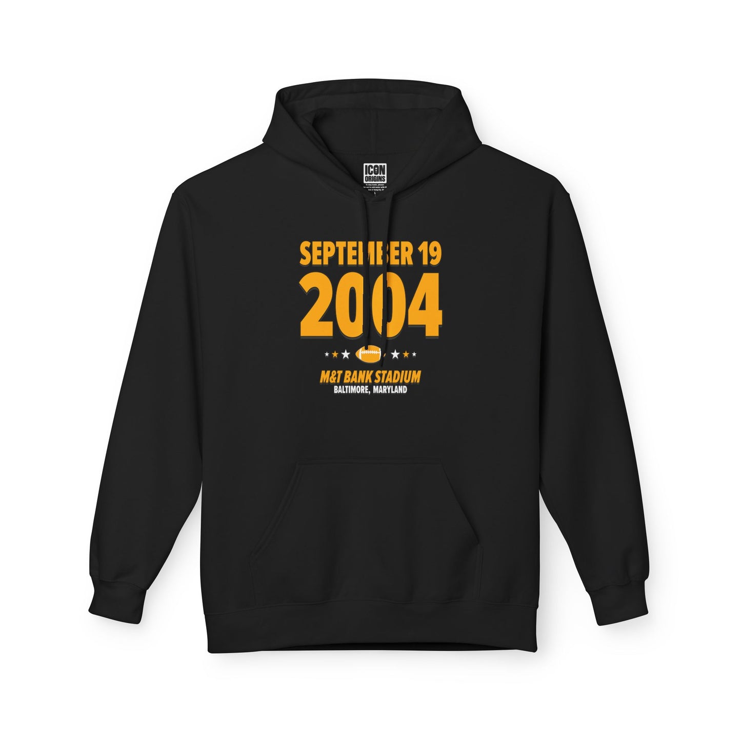 Pittsburgh Football – September 19, 2004 – Hoodie (Black & White)